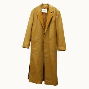 HOLY NUMBER 7 Leather and Suede Italian Trench Coat